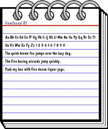 DomCasual BT Regular animated font preview DomCasual BT Regular animated font preview