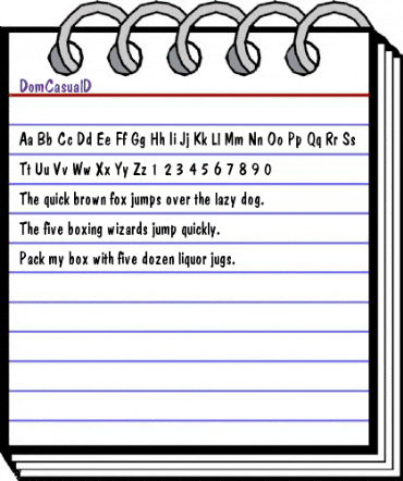 DomCasualD Regular animated font preview