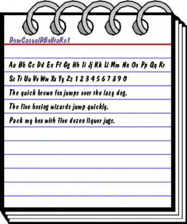 DomCasualDBolItaRo1 Regular animated font preview