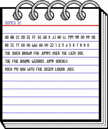 DOMCO 01 Regular animated font preview DOMCO 01 Regular animated font preview