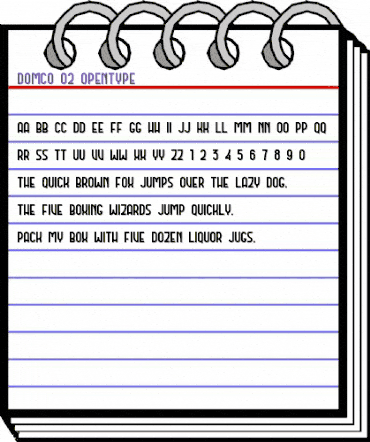 DOMCO 02 Regular animated font preview DOMCO 02 Regular animated font preview
