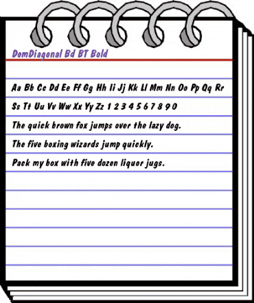 DomDiagonal Bd BT Bold animated font preview DomDiagonal Bd BT Bold animated font preview