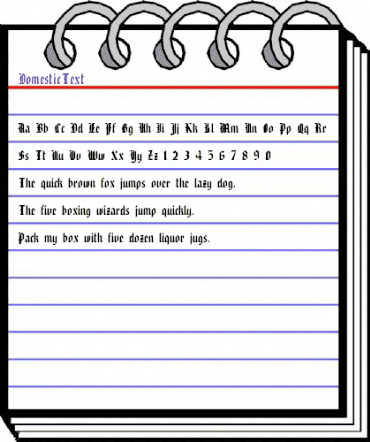 DomesticText Regular animated font preview