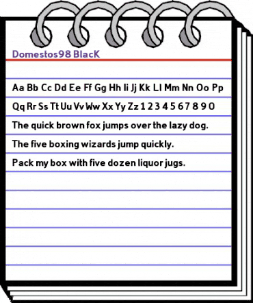 Domestos98 BlacK animated font preview Domestos98 BlacK animated font preview