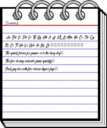 Dominick Regular animated font preview