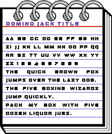 Domino Jack Title Regular animated font preview Domino Jack Title Regular animated font preview