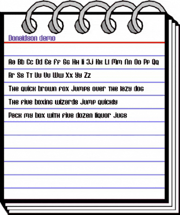 Donaldson demo Regular animated font preview Donaldson demo Regular animated font preview