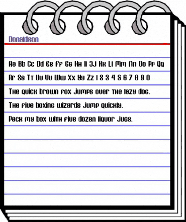 Donaldson Regular animated font preview Donaldson Regular animated font preview