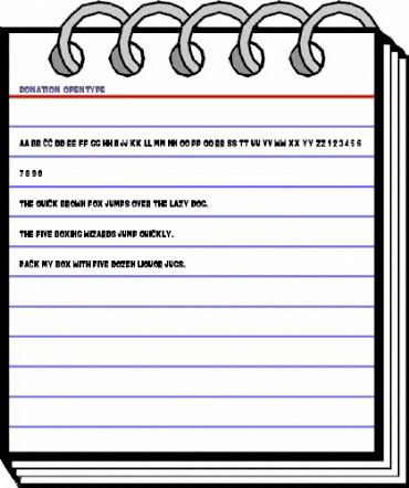 Donation Regular animated font preview