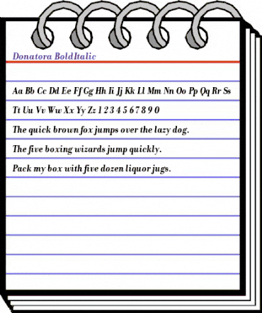 Donatora BoldItalic animated font preview Donatora BoldItalic animated font preview