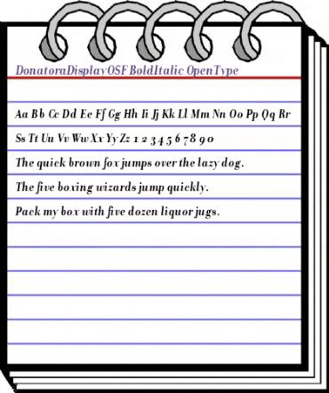 DonatoraDisplayOSF BoldItalic animated font preview DonatoraDisplayOSF BoldItalic animated font preview