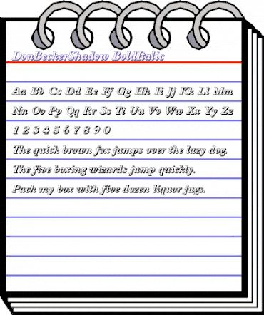 DonBeckerShadow BoldItalic animated font preview DonBeckerShadow BoldItalic animated font preview