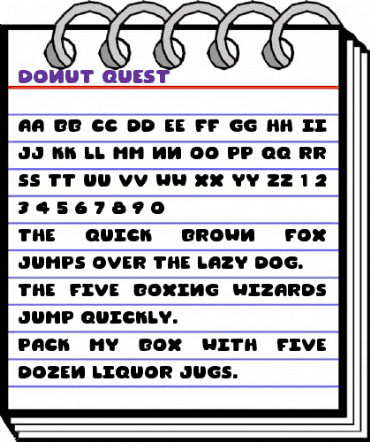 Donut Quest Regular animated font preview Donut Quest Regular animated font preview