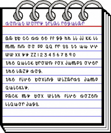 Donut Worry Trial Regular animated font preview