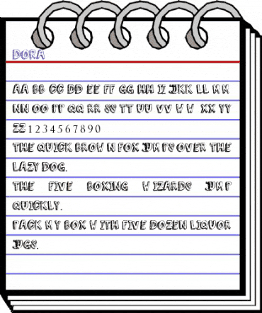 Dora Regular animated font preview