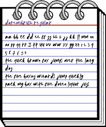 doremi brush Regular animated font preview doremi brush Regular animated font preview