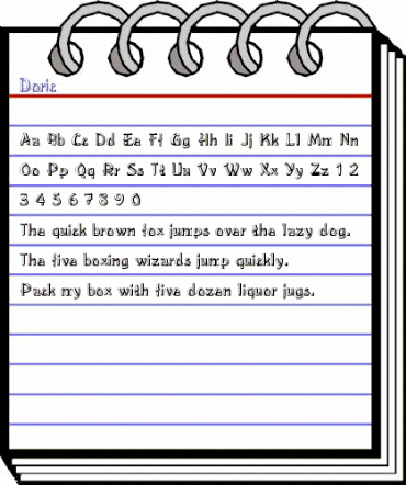 Doric Regular animated font preview