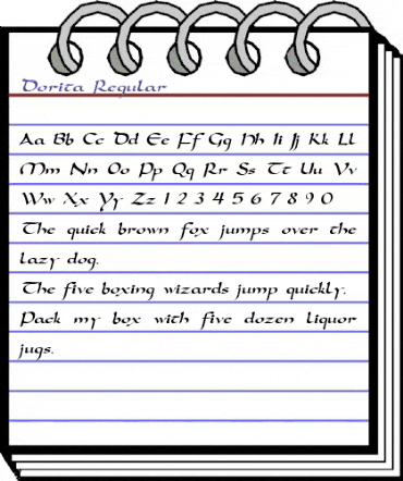 Dorita Regular animated font preview Dorita Regular animated font preview