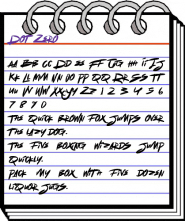 Dot Zero Regular animated font preview