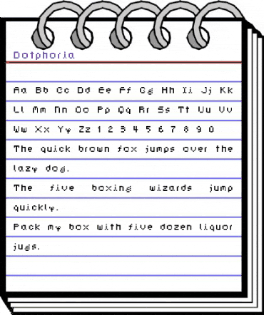 Dotphoria Regular animated font preview