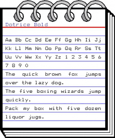 Dotrice Bold animated font preview Dotrice Bold animated font preview