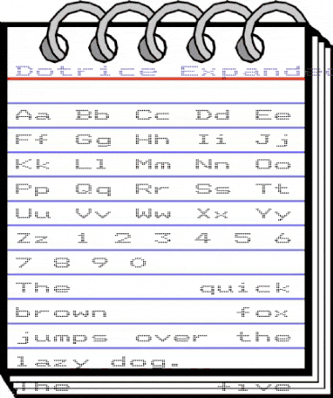 Dotrice Expanded Regular animated font preview Dotrice Expanded Regular animated font preview