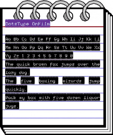 DotsType 'OnFilm' Regular animated font preview