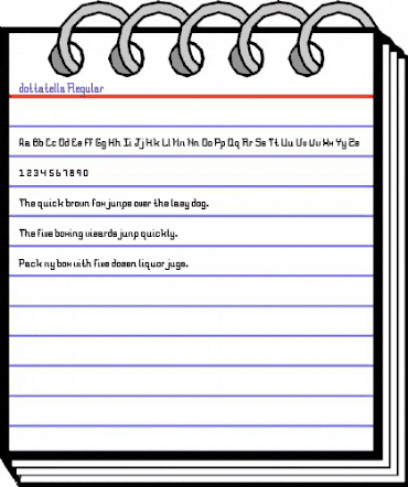 dottatella Regular animated font preview dottatella Regular animated font preview