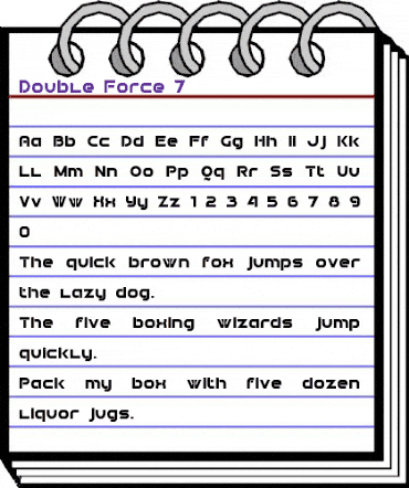 Double Force 7 Regular animated font preview Double Force 7 Regular animated font preview