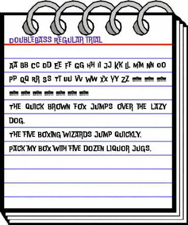 DoubleBass Regular animated font preview DoubleBass Regular animated font preview