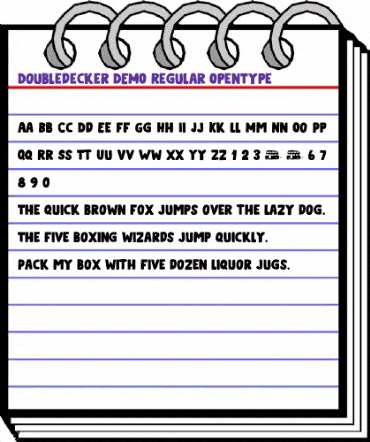 Doubledecker DEMO Regular animated font preview