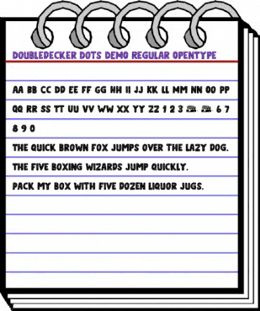 Doubledecker Dots DEMO Regular animated font preview Doubledecker Dots DEMO Regular animated font preview