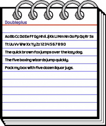 Doubleplus Regular animated font preview