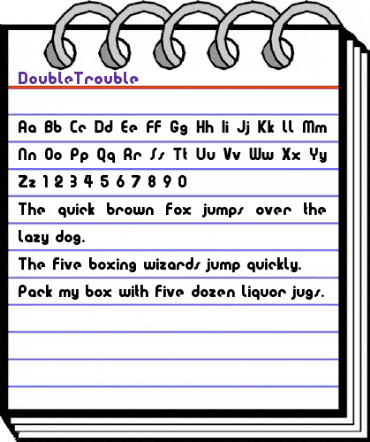 DoubleTrouble Regular animated font preview