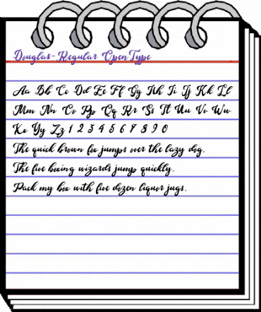 Douglas Regular animated font preview