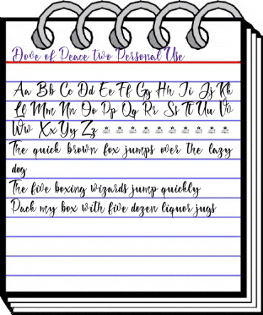 Dove of Peace two Personal Use Regular animated font preview Dove of Peace two Personal Use Regular animated font preview