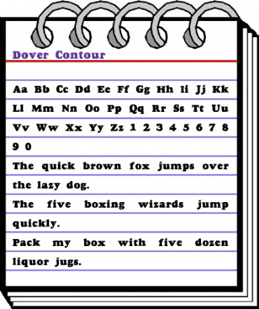 Dover Contour Regular animated font preview Dover Contour Regular animated font preview