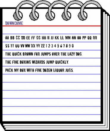 Downcome Regular animated font preview