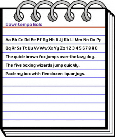 Downtempo Regular animated font preview Downtempo Regular animated font preview