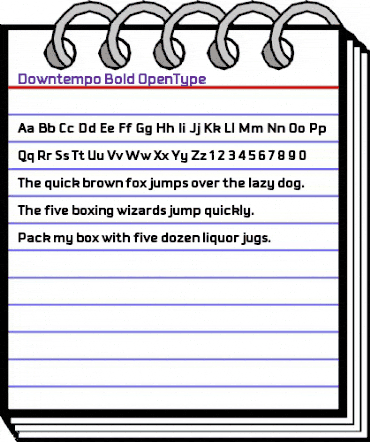 Downtempo Bold animated font preview Downtempo Bold animated font preview
