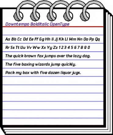 Downtempo BoldItalic animated font preview Downtempo BoldItalic animated font preview