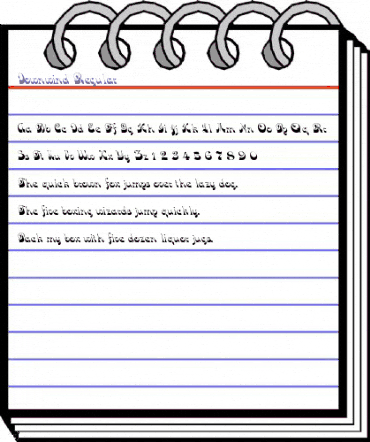 Downwind Regular animated font preview