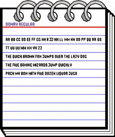 Dowry Regular animated font preview