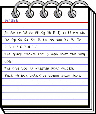 Dr.Marz Regular animated font preview