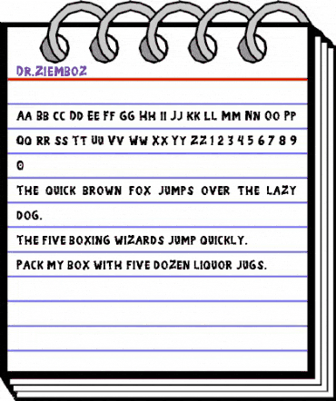 Dr.Ziemboz Regular animated font preview Dr.Ziemboz Regular animated font preview