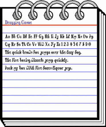 Dragging Canoe Regular animated font preview