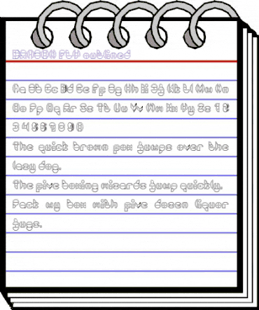 DRAGON FLY_outlined Regular animated font preview