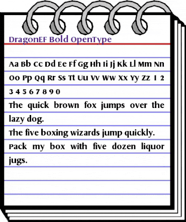DragonEF Bold animated font preview