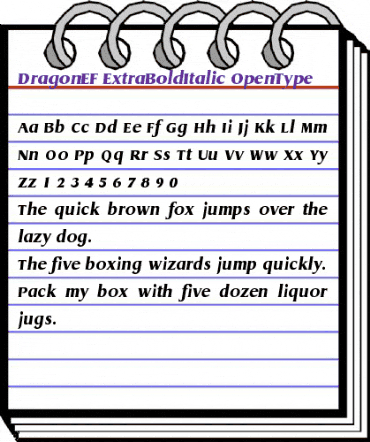 DragonEF ExtraBoldItalic animated font preview DragonEF ExtraBoldItalic animated font preview