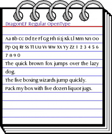 DragonEF Regular animated font preview